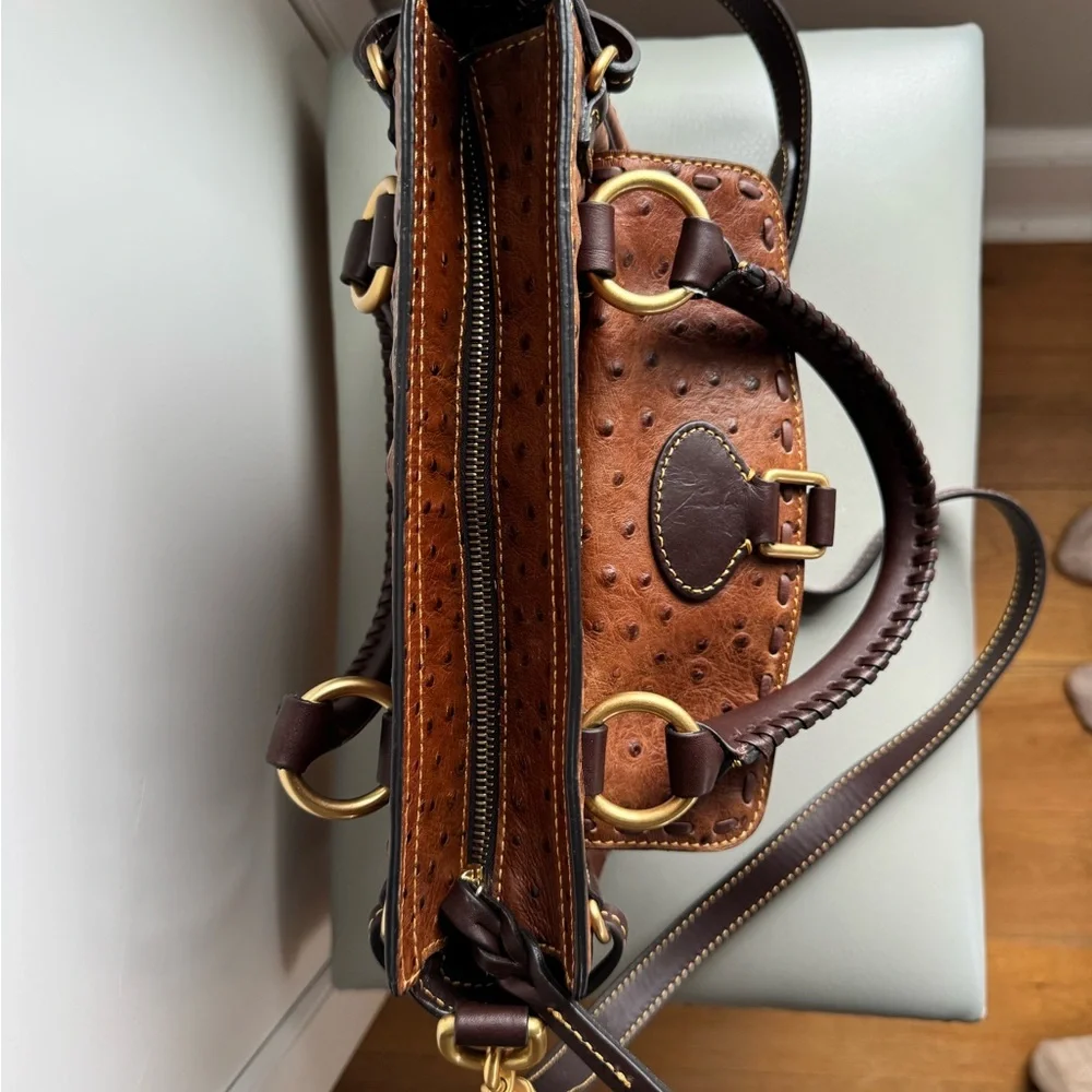 Dooney & Bourke Ostrich Exotic
Leather Medium Pocket Satchel (OT977) - Picture 7 of 15